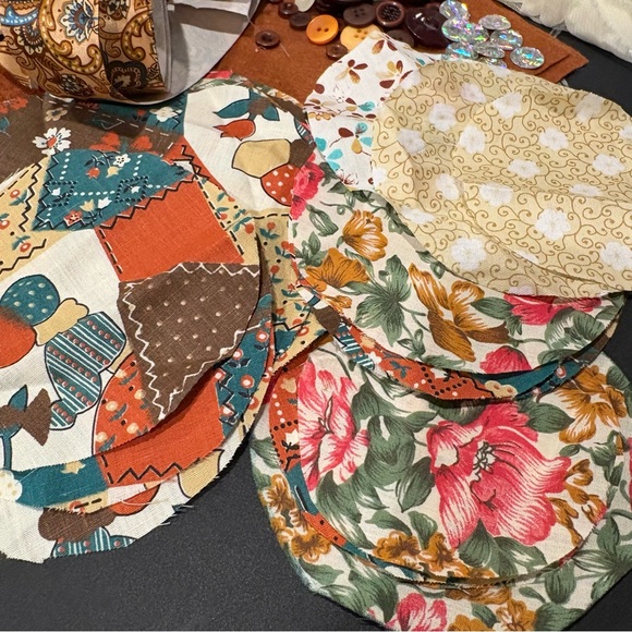 DIY Assorted Craft Sewing Fabric and Ribbon Lot Over 100 Pieces - Picture 2 of 5